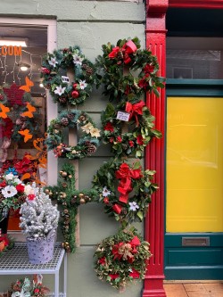 Selection of Seasonal door wreaths designed  by Flowers by Hughes, Monaghan Town, Ireland