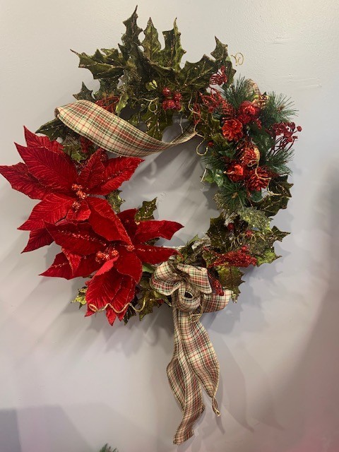 Christmas Door wreath designed to your specifications by Flowers by Hughes, Monaghan Town, Ireland