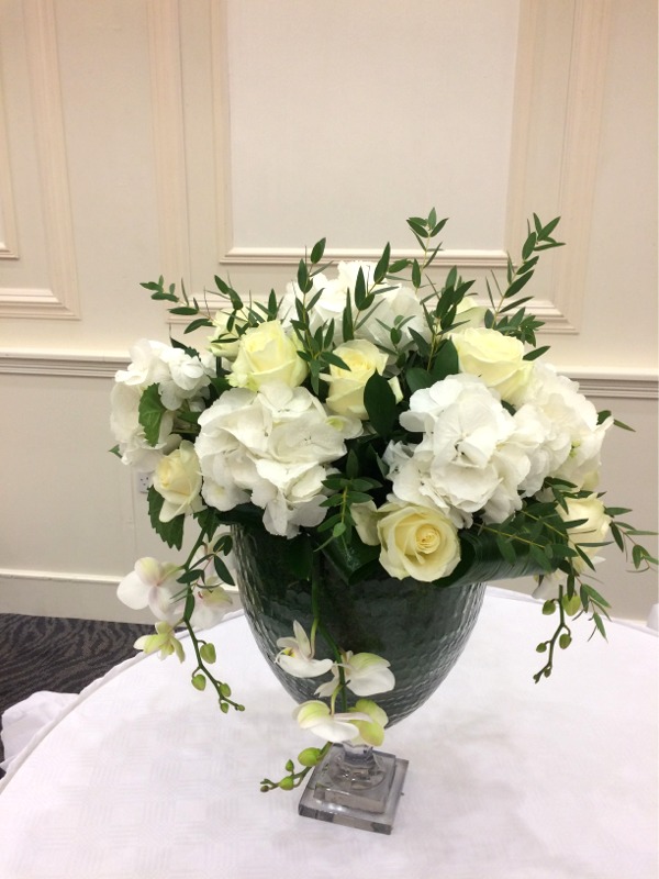 Wedding reception Decor table decoration by Flowers by Hughes, Monaghan Town, Ireland